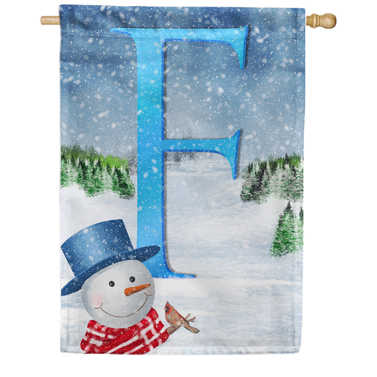 There's Snow Sun Today! Double Sided Monogram House Flag