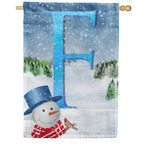 There's Snow Sun Today! Double Sided Monogram House Flag