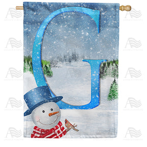 There's Snow Sun Today! Double Sided Monogram House Flag