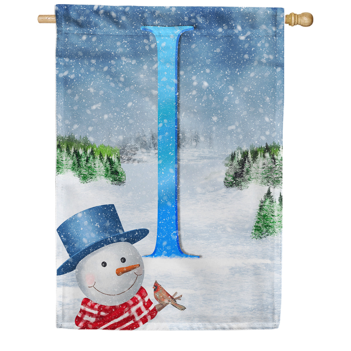 There's Snow Sun Today! Double Sided Monogram House Flag