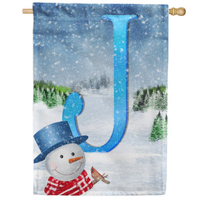 There's Snow Sun Today! Double Sided Monogram House Flag