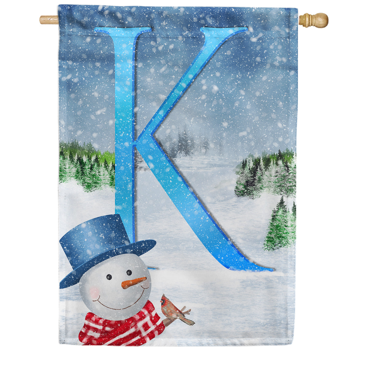 There's Snow Sun Today! Double Sided Monogram House Flag