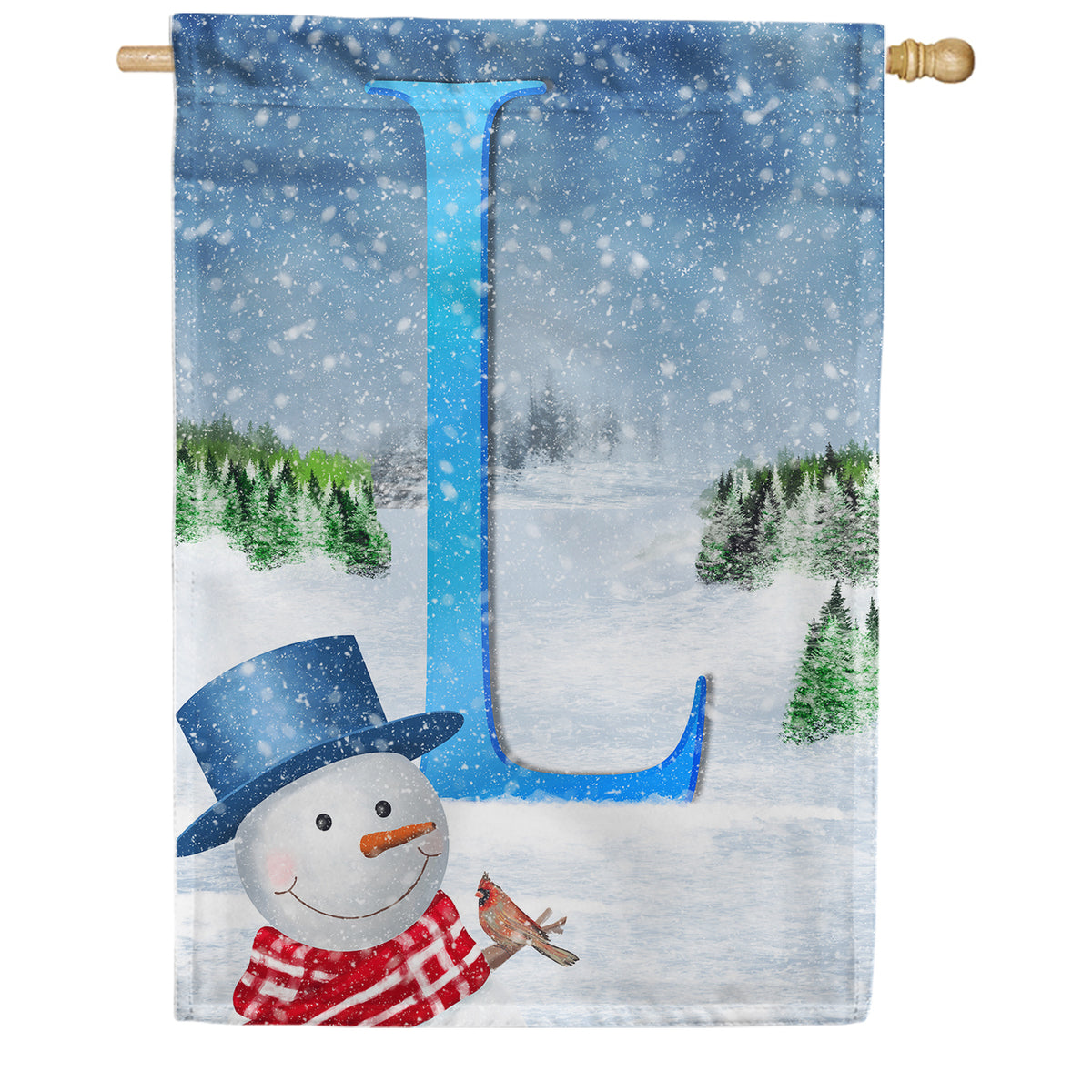 There's Snow Sun Today! Double Sided Monogram House Flag