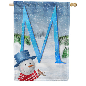 There's Snow Sun Today! Double Sided Monogram House Flag