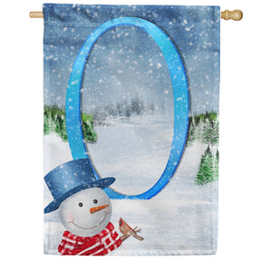 There's Snow Sun Today! Double Sided Monogram House Flag