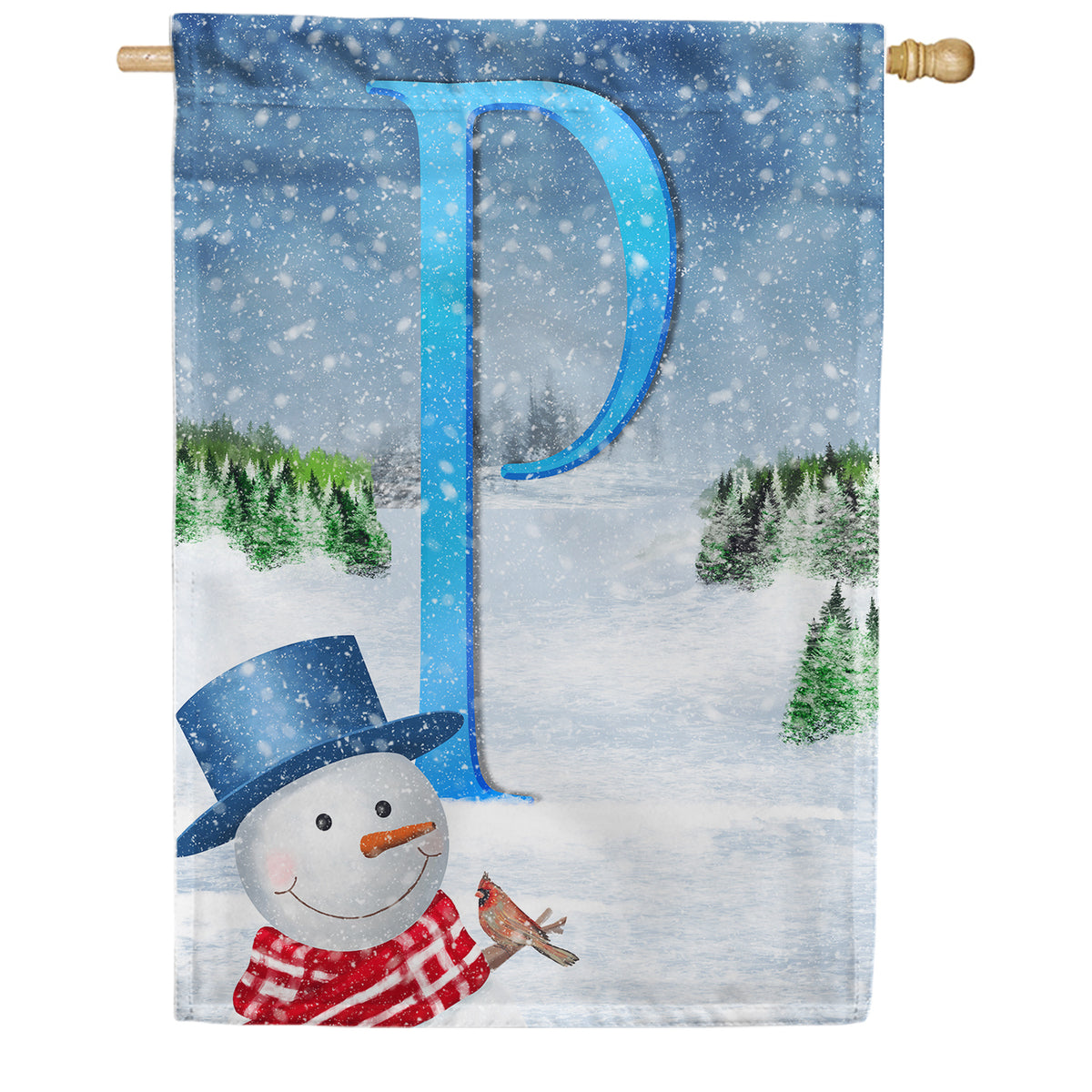 There's Snow Sun Today! Double Sided Monogram House Flag