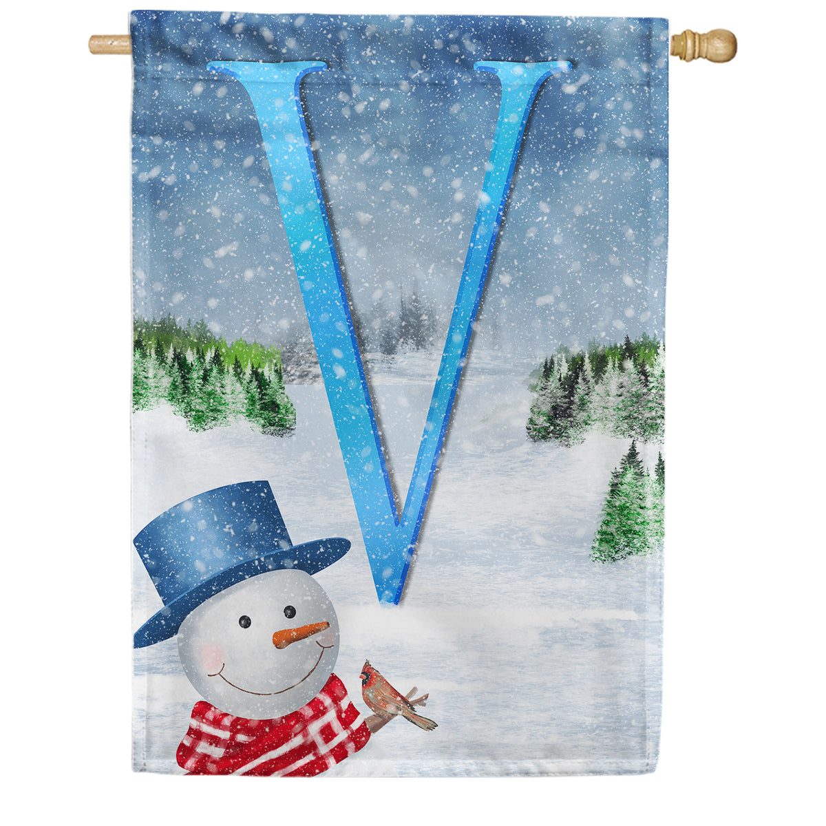 There's Snow Sun Today! Double Sided Monogram House Flag