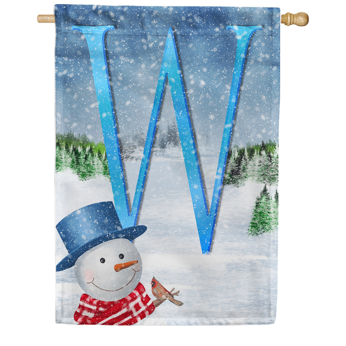 There's Snow Sun Today! Double Sided Monogram House Flag