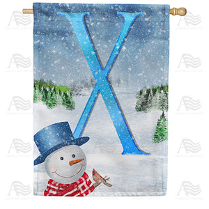 There's Snow Sun Today! Double Sided Monogram House Flag