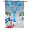 There's Snow Sun Today! Double Sided Monogram House Flag