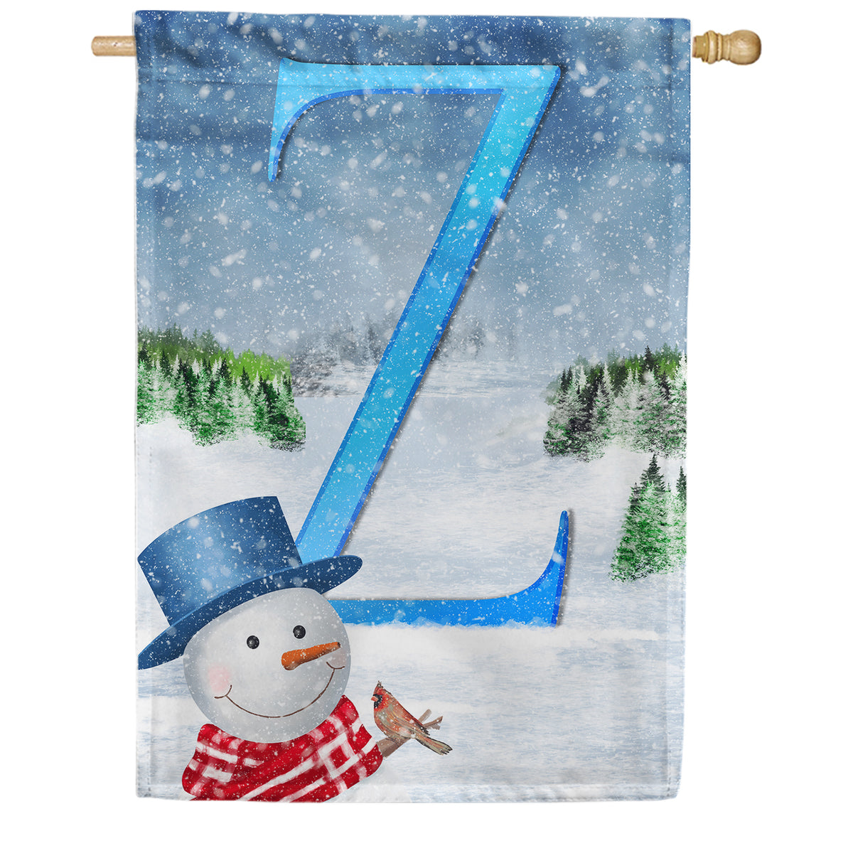 There's Snow Sun Today! Double Sided Monogram House Flag