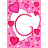 Happy Valentine's Day Hearts Monogram House Flag