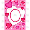 Happy Valentine's Day Hearts Monogram House Flag