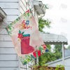Vintage Stocking Double Sided House Flag