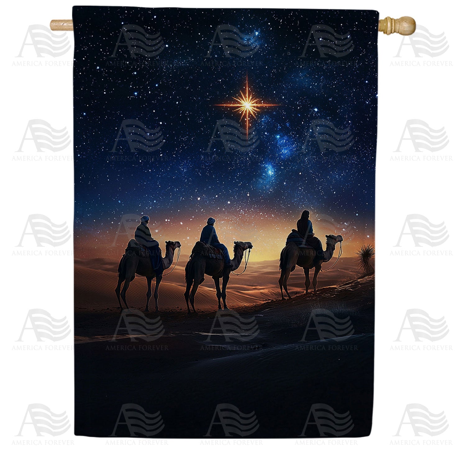 Three Wise Men Christmas Double Sided House Flag