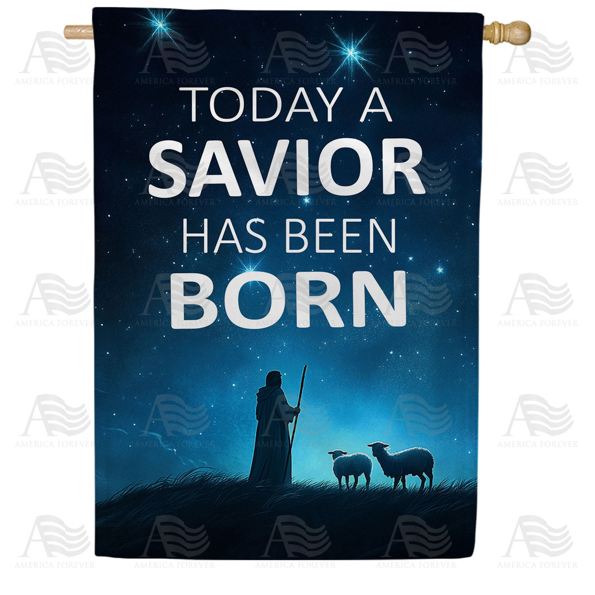 Shepherd's Nativity Christmas Double Sided House Flag
