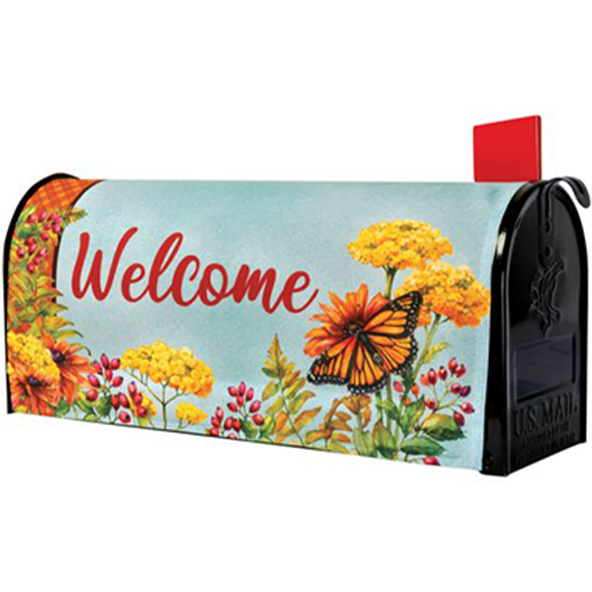 Autumn Monarchs Mailbox Cover