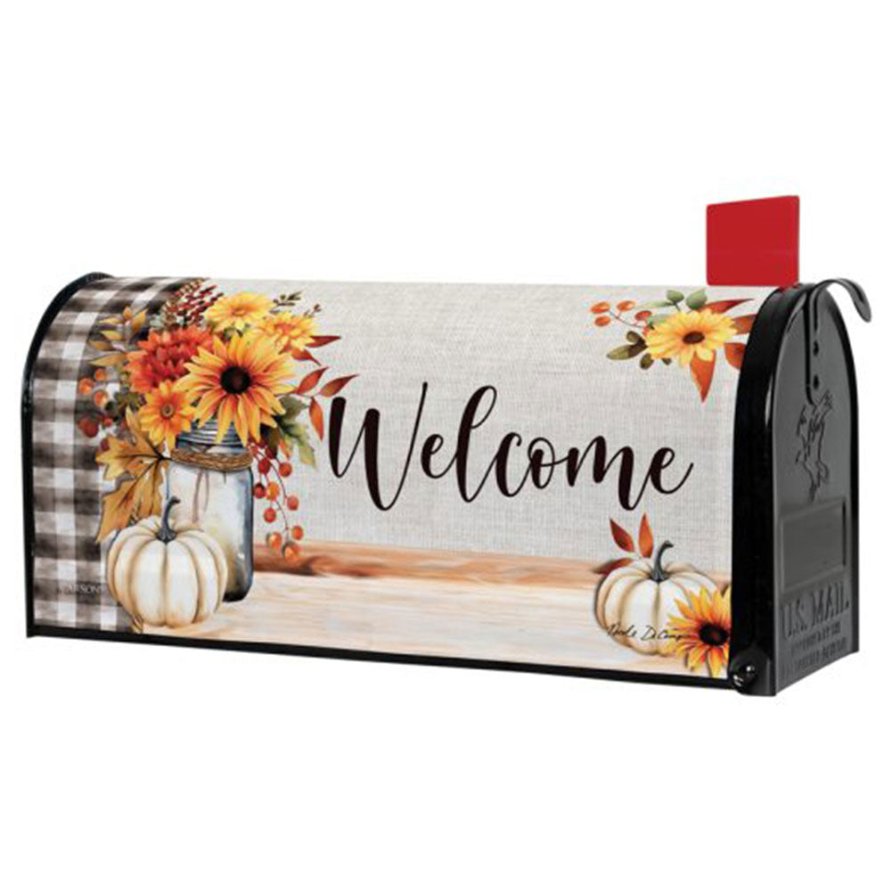Carson Fall Floral Jar Mailbox Cover