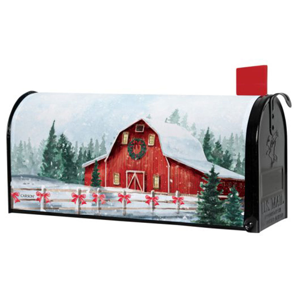 Carson Snowy Barn Mailbox Cover