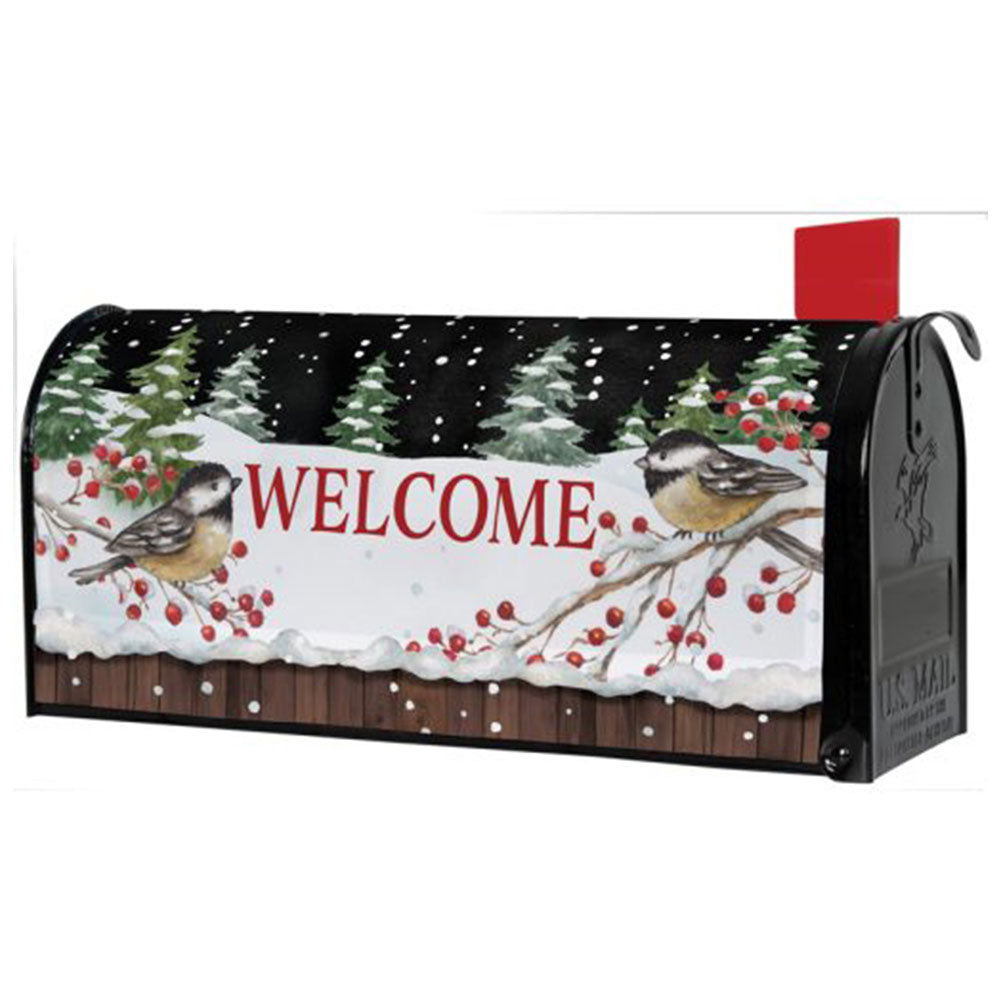 Carson Chickadee Wreath Mailbox Cover