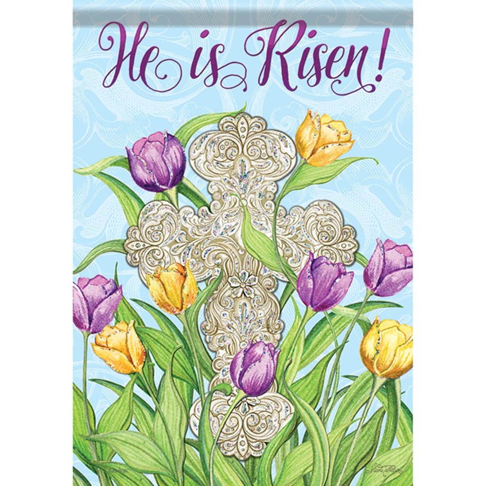 Easter Inspiration Glitter Trends Double Sided Garden Flag
