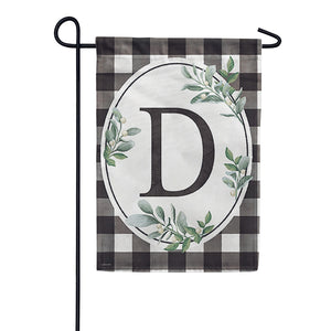 Carson Monogram Garden Flag - Buffalo Check