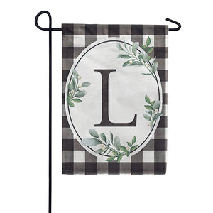 Carson Monogram Garden Flag - Buffalo Check