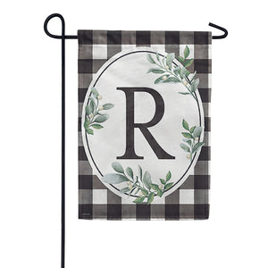 Carson Monogram Garden Flag - Buffalo Check
