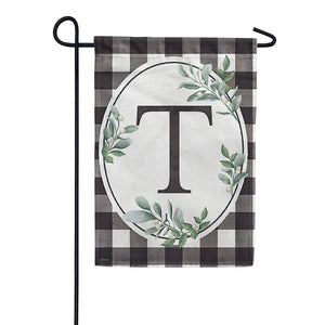 Carson Monogram Garden Flag - Buffalo Check