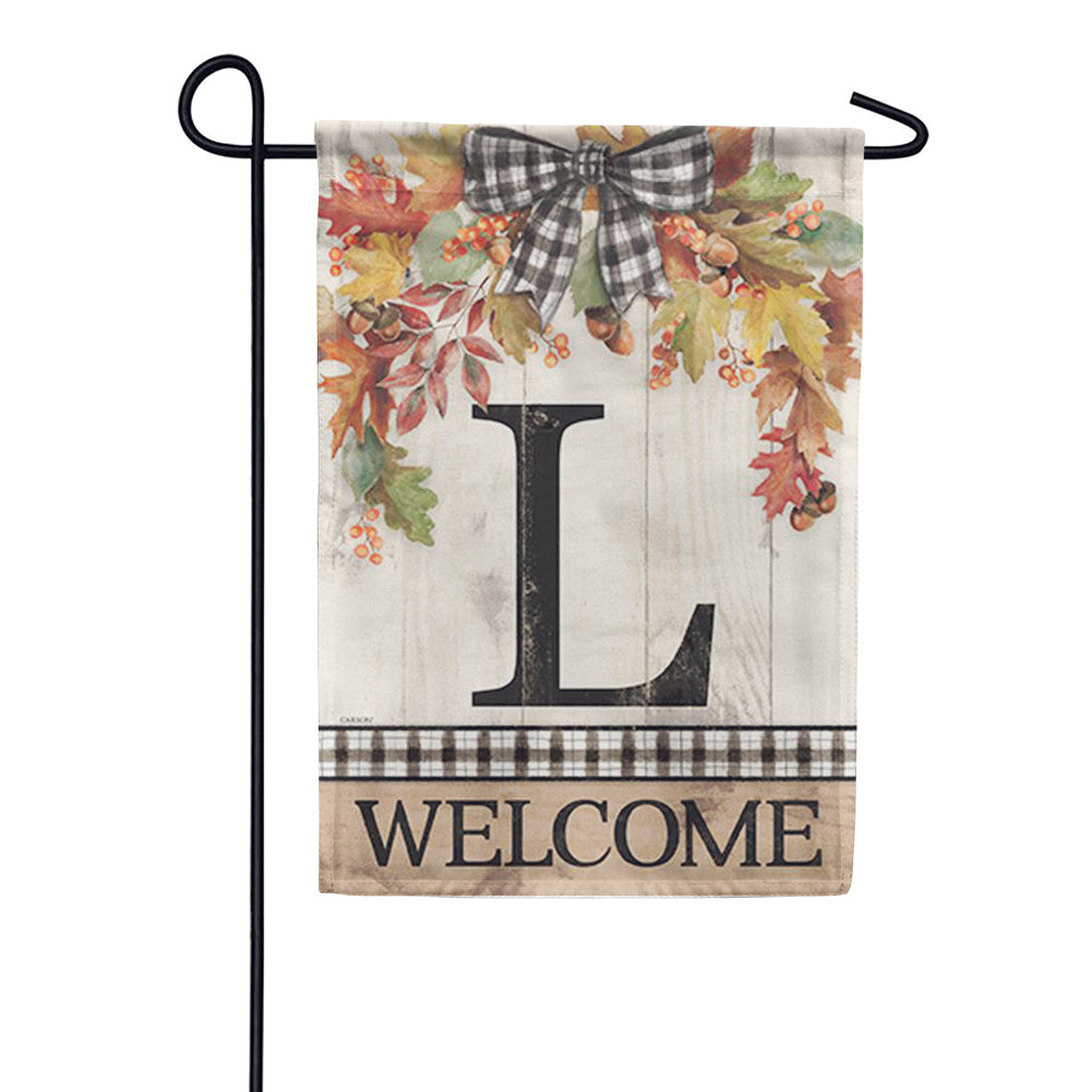 Carson Monogram Garden Flag - Autumn Spray