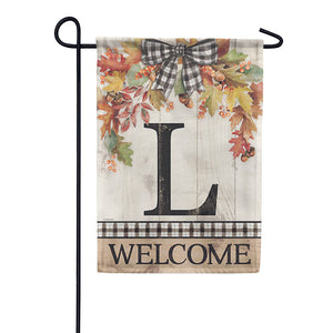 Carson Monogram Garden Flag - Autumn Spray