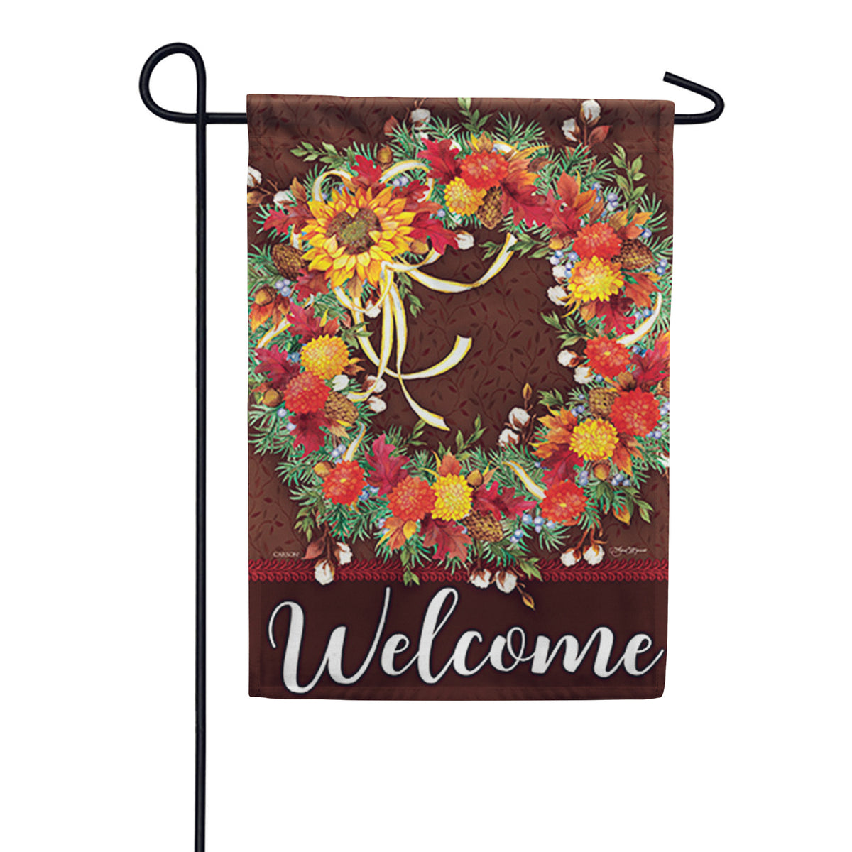 Thanksgiving Wreath Garden Flag