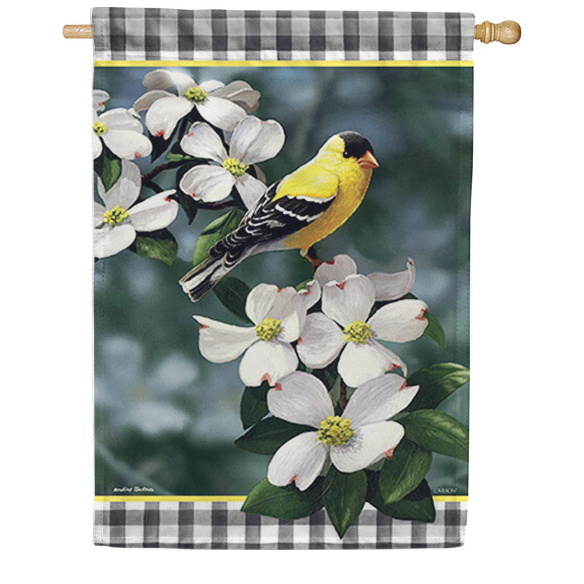 Golden Dogwood House Flag