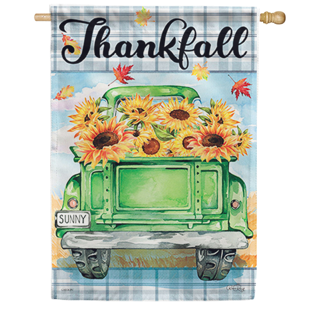 Green Truck House Flag