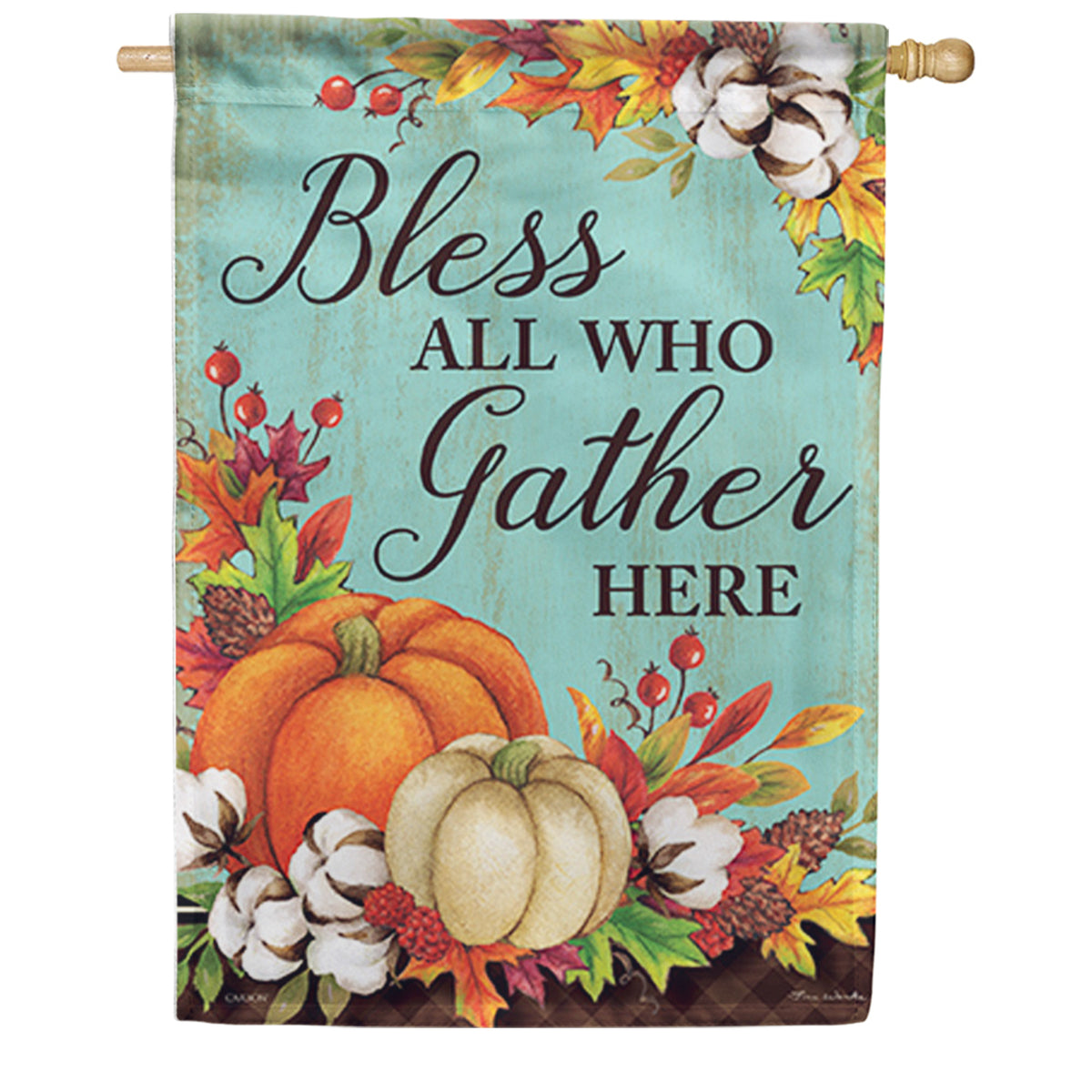 Cotton & Pumpkins House Flag