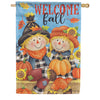 Scarecrow Couple House Flag