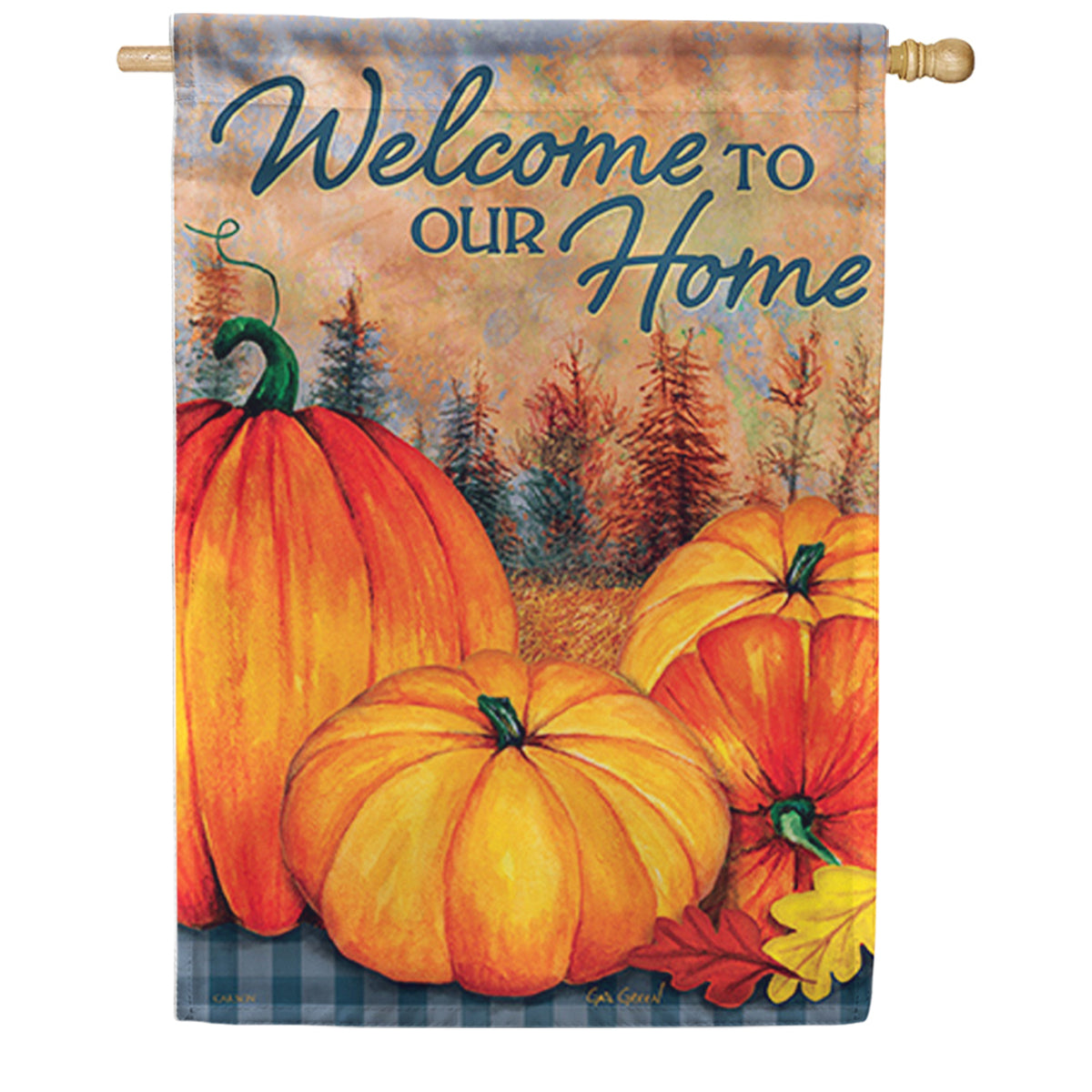 Pumpkin Farm House Flag