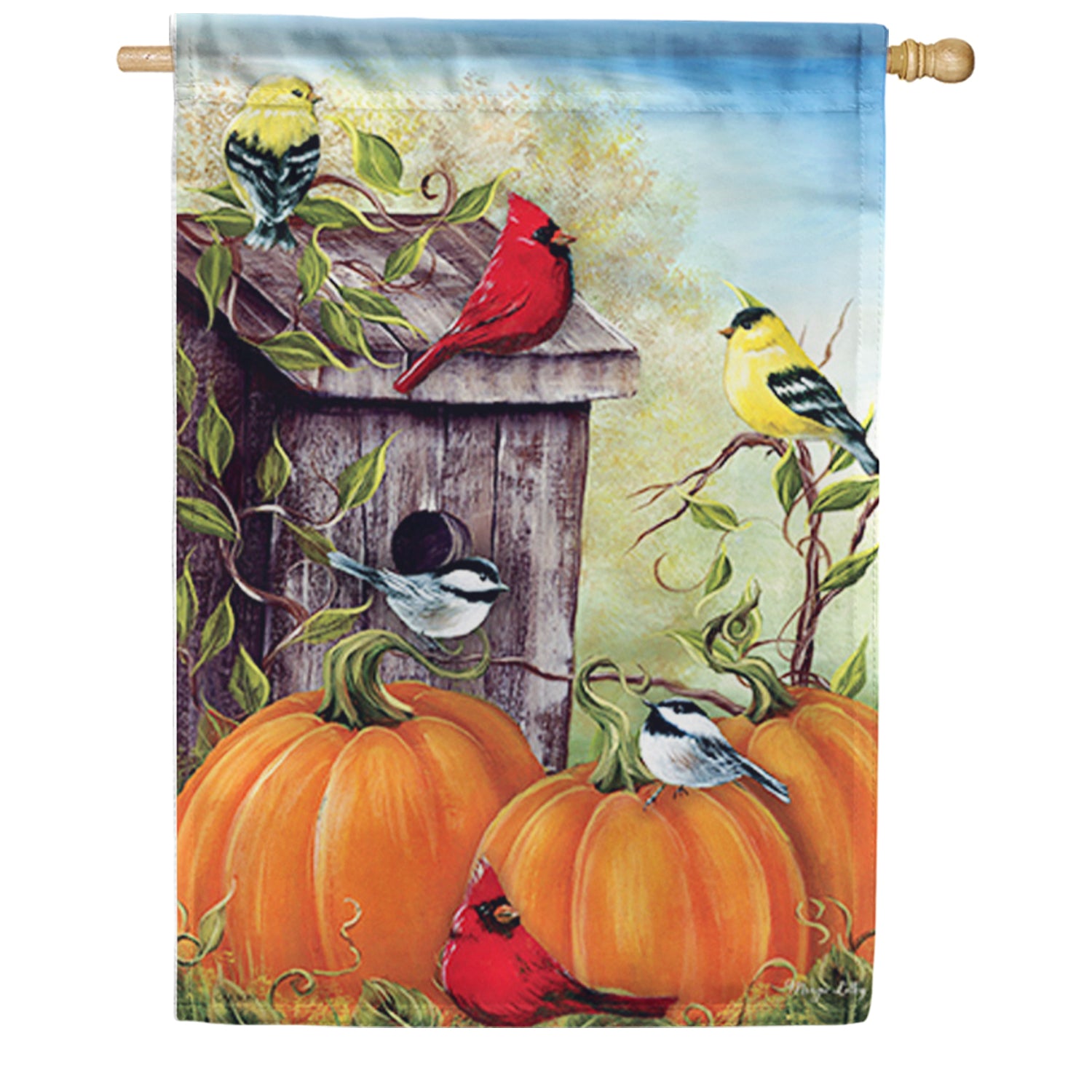 Carson Autumn Garden House Flag