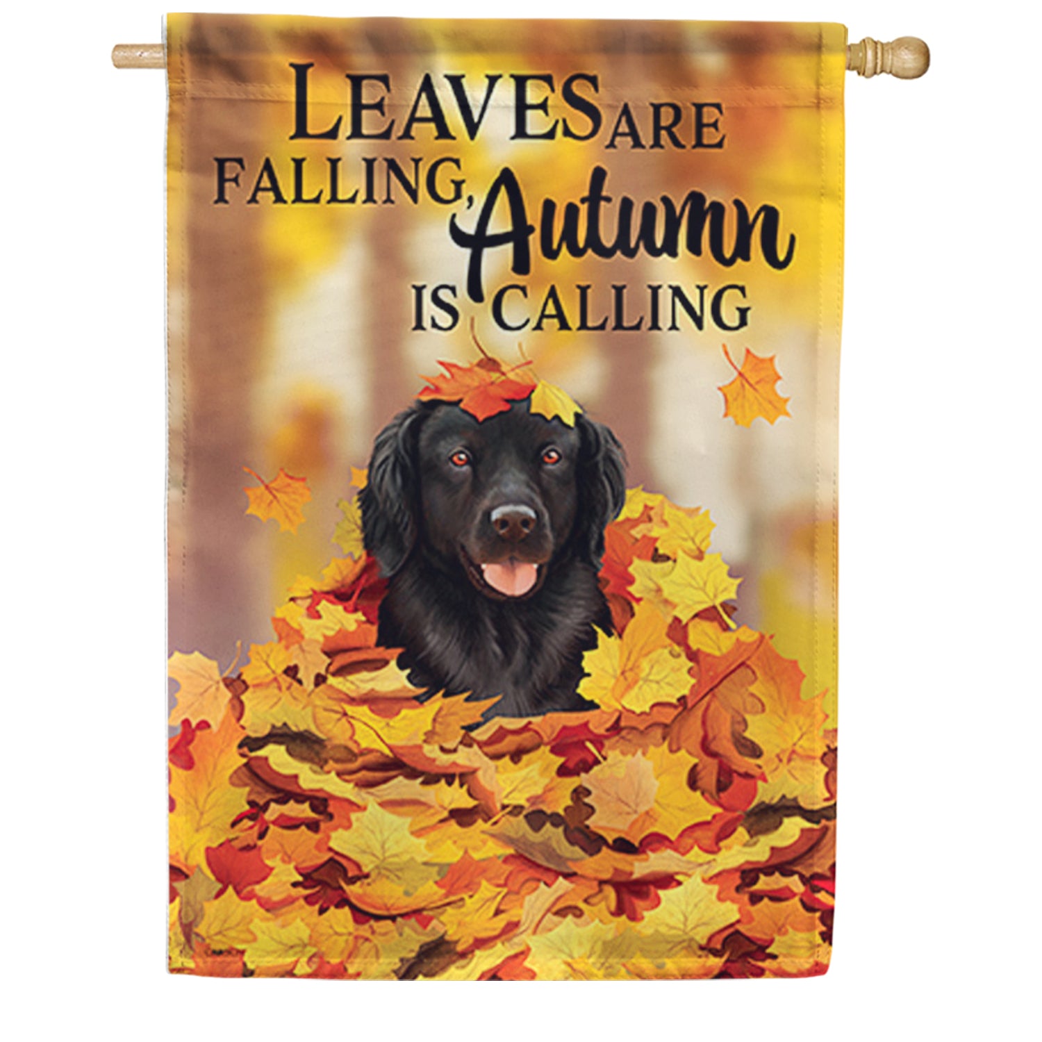 Leaf Pile House Flag