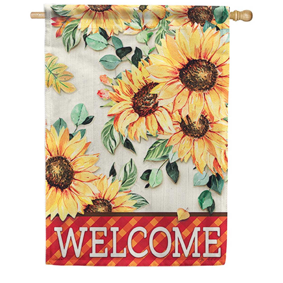 Sunflower Cluster House Flag