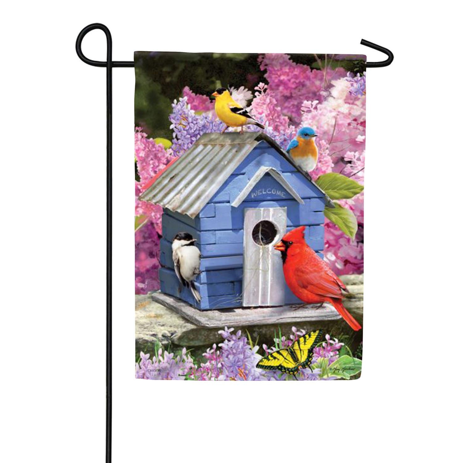 Toland Home Garden Bandiera Decorativa Con Uccellini E Margherite 71x102 Cm – Stampata USA, Resistente UV