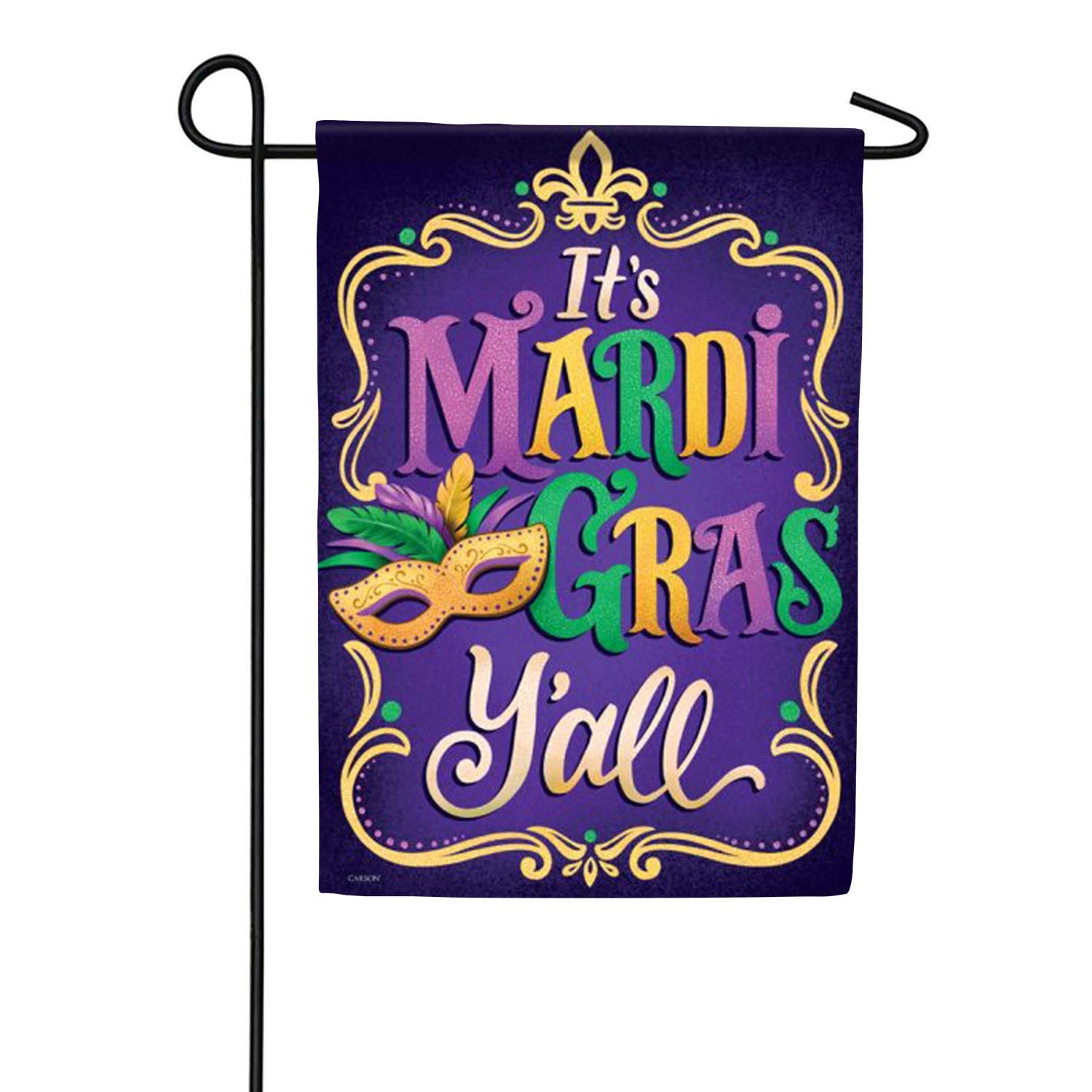 Mardi Gras Garden Flag