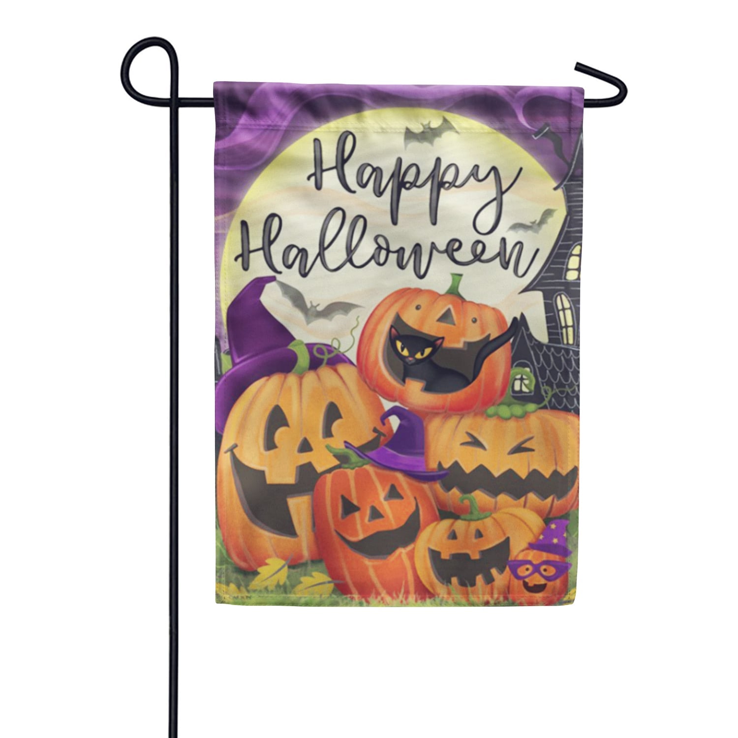 Halloween Pumpkins Glitter Trends Garden Flag