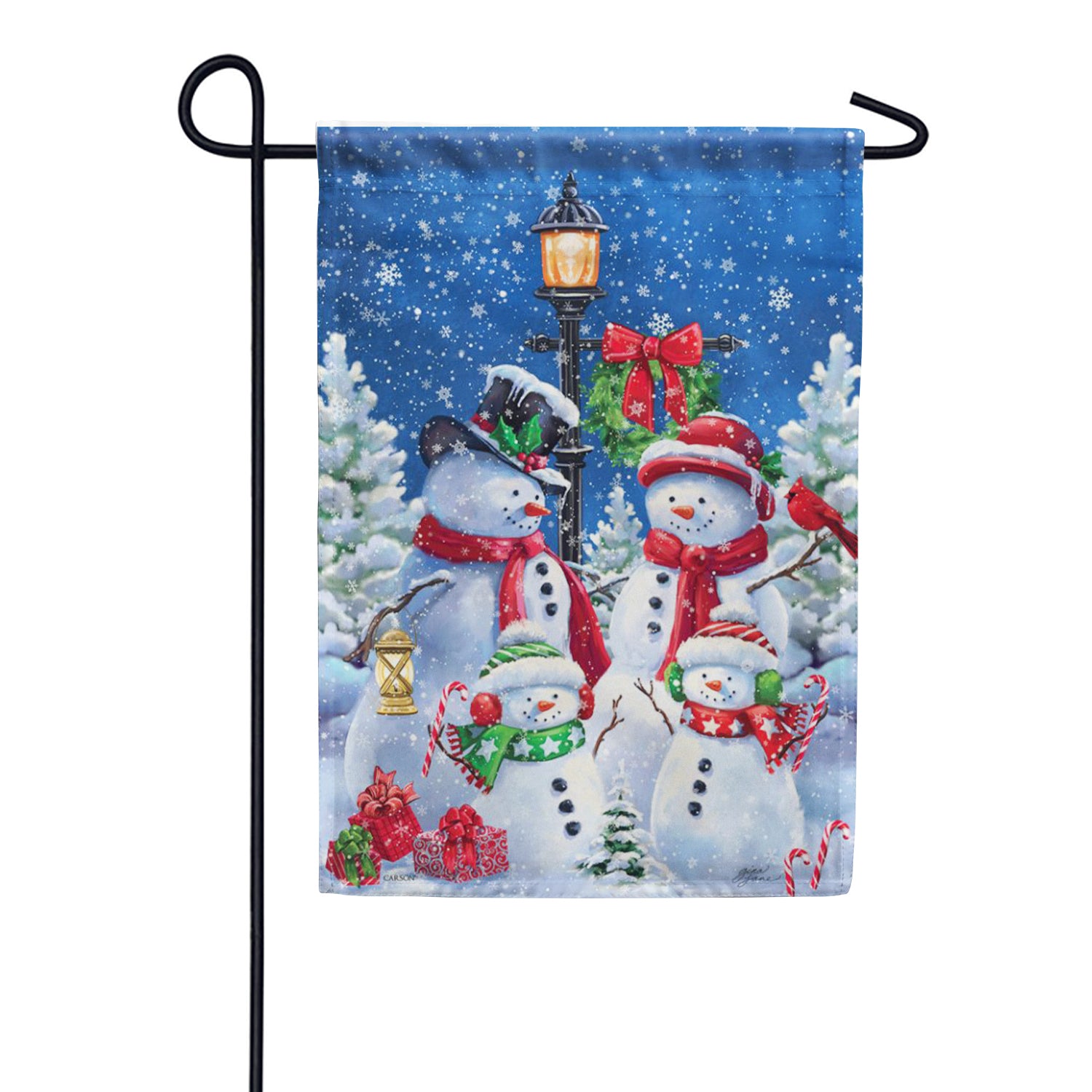 Carson Snow Family Garden Flag
