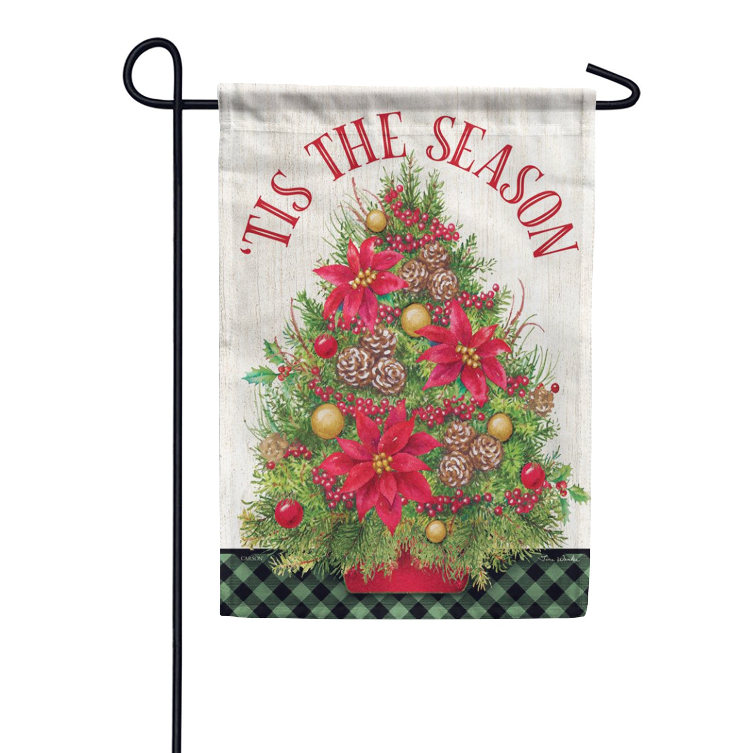 Christmas Tree Glitter Trends Garden Flag