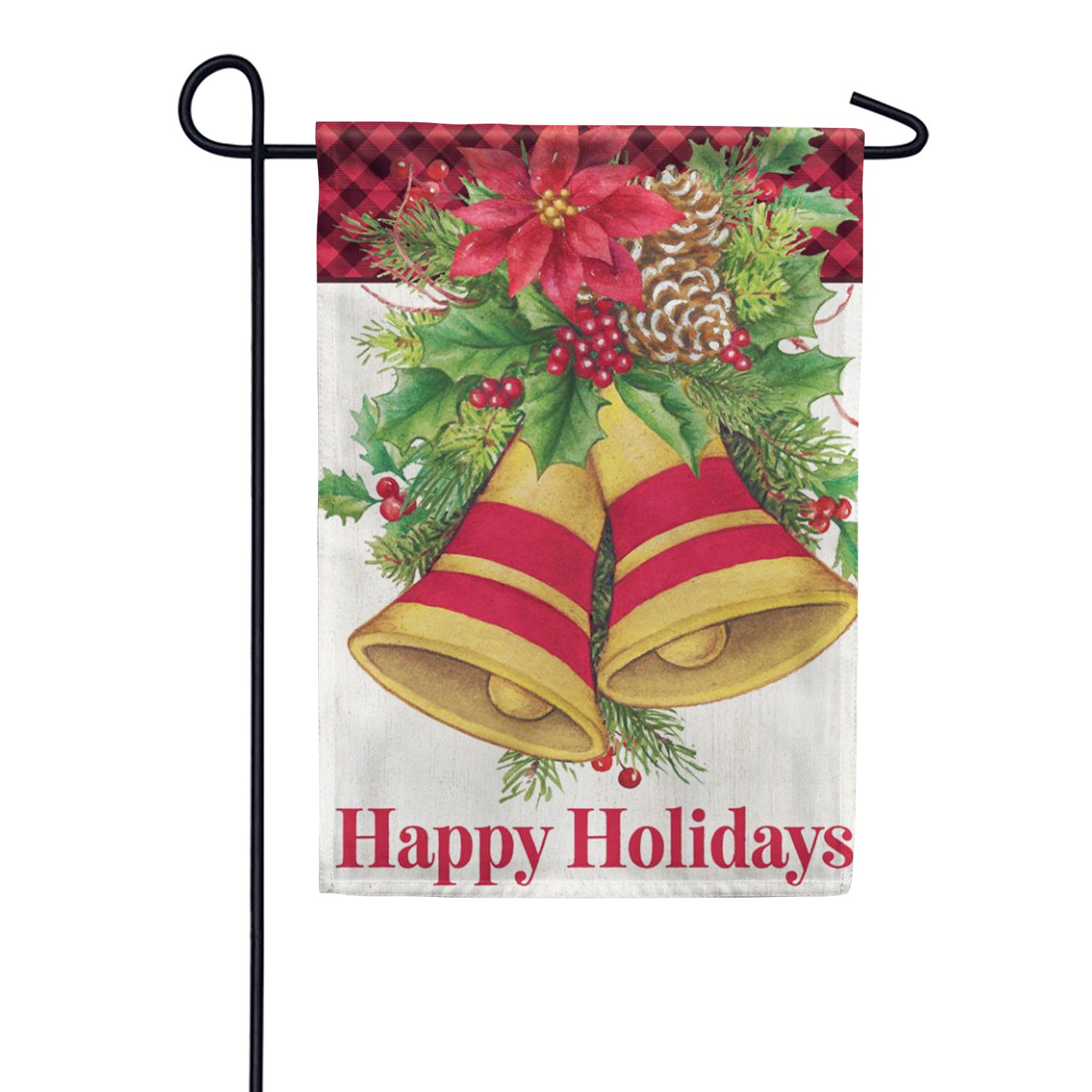 Carson Holiday Bells Garden Flag