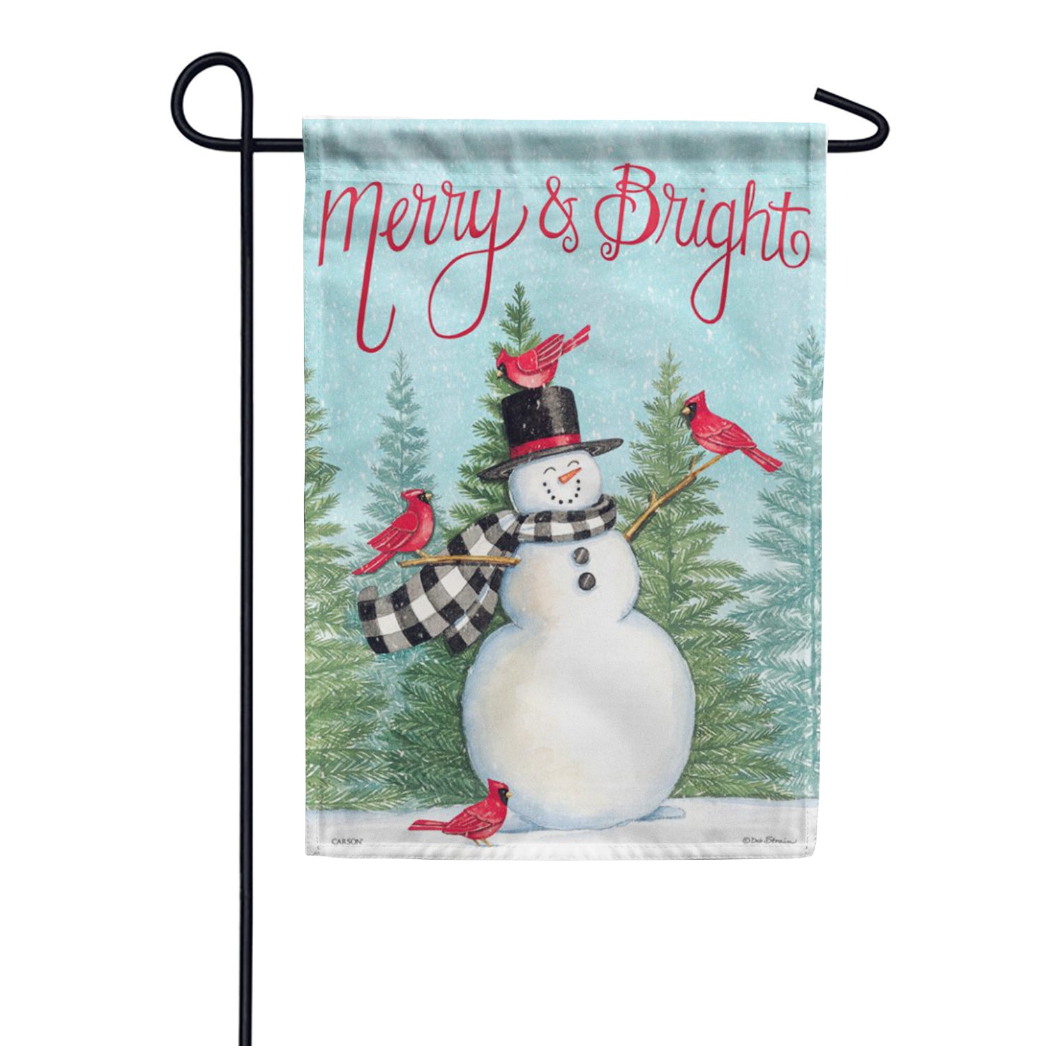 Carson Merry Snowman Garden Flag