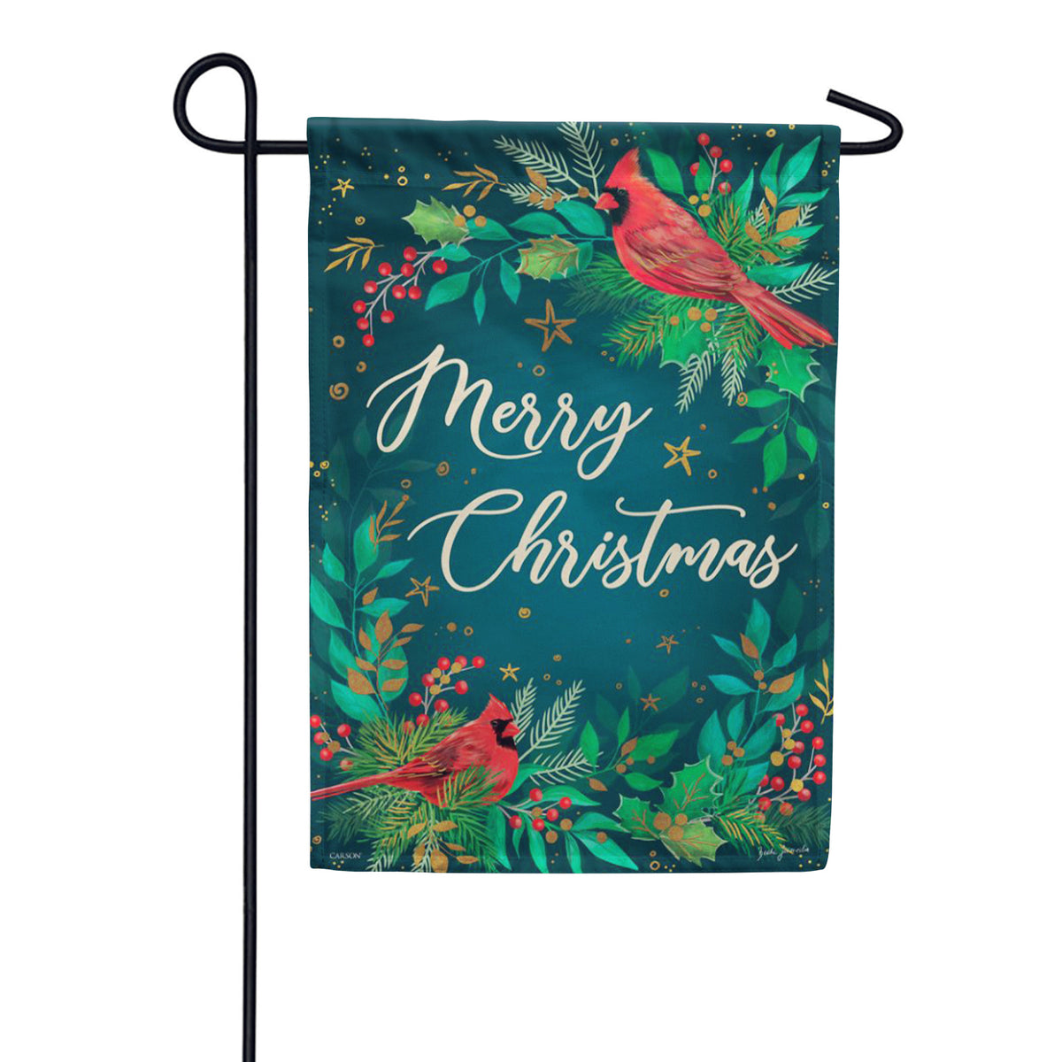 Carson Cardinal Christmas Garden Flag