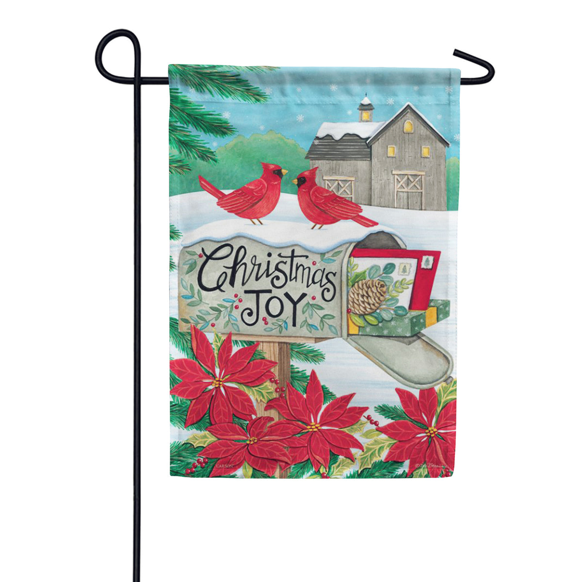 Christmas Mailbox Garden Flag