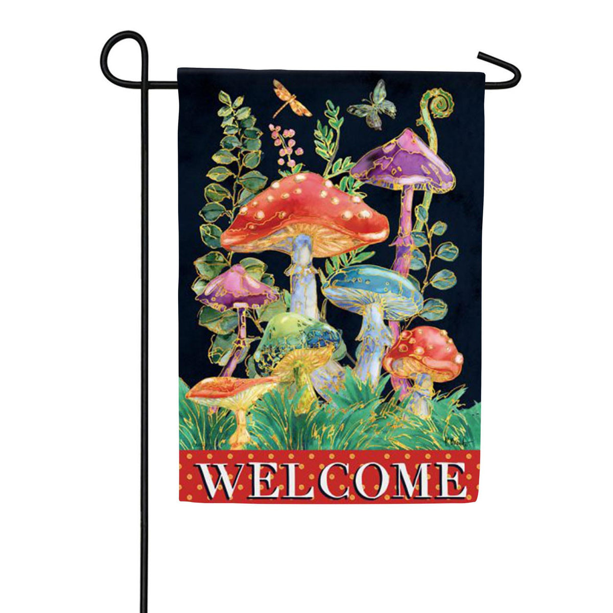 Far Out Mushrooms Garden Flag